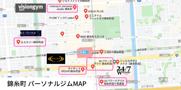錦糸町 パーソナルトレーニングジム MAP